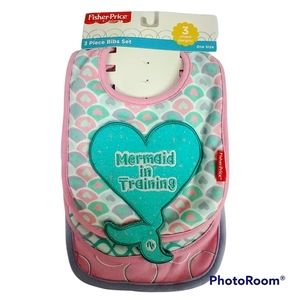 Fisher Price Mermaid Bib Set